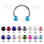 64wma surgical steel cbr horseshoe 1 2mm 3mm faux pear ball belly piercing