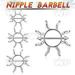 6uumep0 sun shaped janet jackson type nipple shield surgical stee nipple piercing