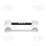 7244oy flexible black acrylic tongue bar 1 6mm white 6mm acryli ear lobe piercing