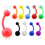 74u37 flexible acrylic belly ring 5 8mm solid colored acrylic belly piercing