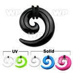 7665a acrylic solid uv spiral coil taper o ring ear lobe piercing