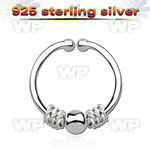 7i3wmek6 silver 925 fake septum piercing ring 1mm balinese wire septum piercing