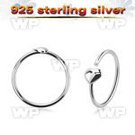 7ixxrkk 925 silver seamless nose ring heart