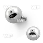84s 5mm ball shaped 316l steel dermal top for internally thre belly piercing