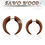 8m63o sawo wood fake cheater plug in pincher shape 1 2mm 316l ear lobe piercing