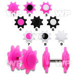 8mqad acrylic fake cheater plug fancy o ring belly piercing