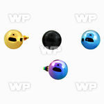 8r40 4mm ball shaped ion plated 316l steel dermal top for inte belly piercing