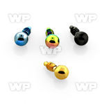 8r4k 2mm ball shaped ion plated 316l steel dermal top for inte belly piercing