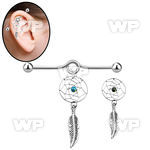 8u11s 316l steel industrial loop barbell 1 6mm 5mm balls dang