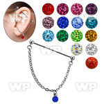 8u131e surgical steel industrial barbell 14g 1 6mm 5mm balls 