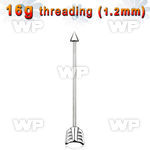 8u137o surgical steel industrial barbell 1 2mm 4mm cone casted 