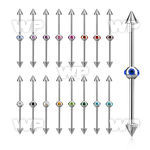 8u13xet 316l steel industrial barbell 1 6mm lower 5mm cones 