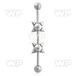 8u13xk 316l steel industrial barbell 1 6mm lower 5mm balls 