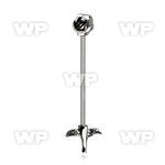 8u13xkl surgical steel industrial barbell 1 6mm rose two small helix piercing