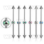 8u13xzz 316l steel industrial barbell 1 6mm 5mm ballson both sid helix piercing