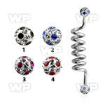 8u1das7 surgical steel industrial coil barbell 1 6mm 5mm multi 