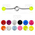 8u4q4s 316l steel industrial loop barbell 1 6mm 5mm uv ball 