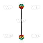 8urdasa ion plated 316l steel industrial barbell 1 6mm 5mm multi 