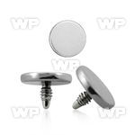 8ws 5mm flat disk shaped surgical steel dermal top for intern belly piercing