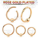 a33wixey4z rosegold finish silver hinged segment clicker 16g