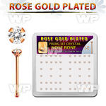 a34me0f6 box with of silver 925 nose bone rose gold plated roun nose piercing