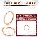 a3wixey 14kt rose gold hinged segment clicker 16g