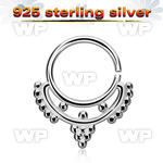 agsepv4 925 silver septum ring in a minimalistic indian design