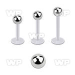 albb4 bio  flex labret, 16g (1.2mm) with a 4mm steel ball