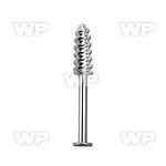 b436o surgical steel labret stud 1 6mm screw threading tip upp lower lip piercing