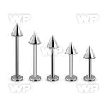 b46u03 surgical steel labret stud 1 2mm 4mm cone lower lip piercing