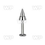b46u0w surgical steel labret stud 1 2mm 4mm grooved layered con lower lip piercing