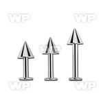 b46us surgical steel labret stud 1 6mm 5mm cone lower lip piercing