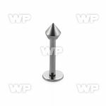 b46uxz surgical steel labret stud 1 2mm 3mm spear cone lower lip piercing