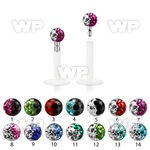 b48dazw bio flex labret 1 2mm 316l steel push in 3mm ferido glue lower lip piercing