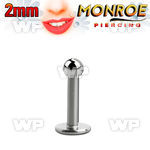 b4ju4k surgical steel monroe piercing labret stud 1mm 2mm ball lower lip piercing