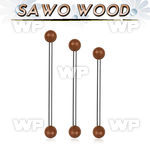 bbinsw5 organic industrial barbell w 5mm sawo wood balls