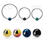 bcrebt5l xxl 316l steel bcr, 16g w 5mm anodized closure ball
