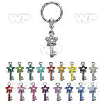 bcrsstky 316l steel bcr 1.2mm w a star key design with crystals 