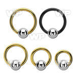 bcrtb6 anodized steel bcr, 14g w a 6mm plain steel ball
