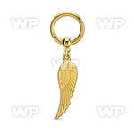 bcrtg584 gold pvd plated steel bcr 1.6mm w plain bird wing