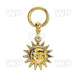 bcrtg726 gold pvd plated steel bcr 1.6mm w plain sun