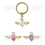 bcrtsz7 gold steel bcr 1.2mm w dolphin with round prongset czs