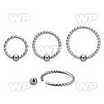 bcw18s steel ball closure ring in a twisted wire design