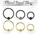 bedrt20m anodized steel fixed bead ring, 20g w a 2.5mm ball