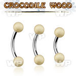 bncr5 organic belly banana w 5mm crocodile wood balls
