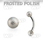 bnefo3 surgical steel eyebrow bananaw 2 3mm frosted steel balls