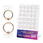brcrt2 board w rose gold plated steel ball closure rings
