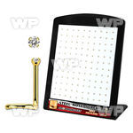 brs126 display w gold plated steel nose screws w 1.5mm clear czs