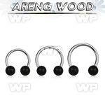 cbar5 organic circular barbell w 2 5mm areng wood balls