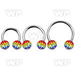 cbmfg8l xxl steel cbr 8mm multi crystals ball in gay pride color